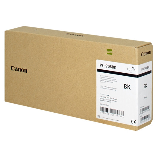 Canon PFI-706BK high capacity black ink cartridge (original Canon) 018874 - 1