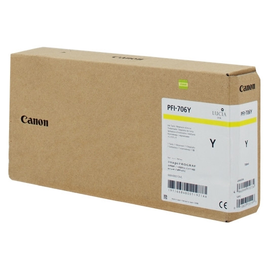 Canon PFI-706Y high capacity yellow ink cartridge (original) 6684B001 018882 - 1