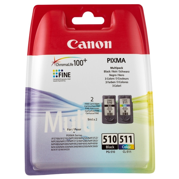 Canon PG-510 / CL-511 ink cartridge 2-pack (original Canon) 018518 - 1