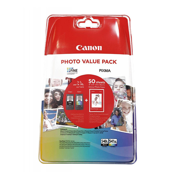 Canon PG-540L/CL-541XL photo value pack (original) 5224B005 5224B007 5224B012 5224B013 018588 - 1