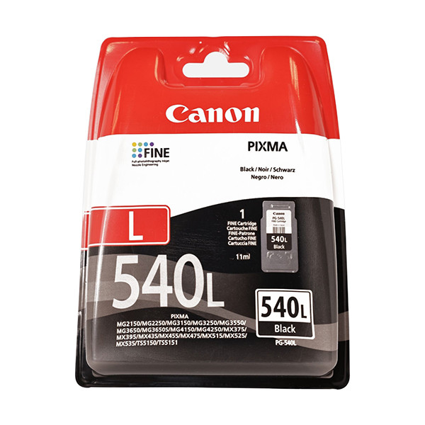 Canon PG-540L black ink cartridge (original Canon) 5224B001 5224B010 5224B011 018716 - 1