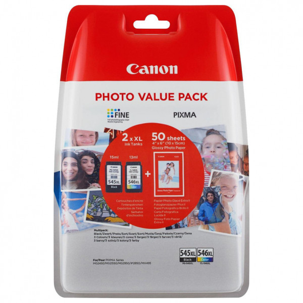 Canon PG-545XL/CL-546XL photo value pack (original Canon) 8286B006 8286B007 8286B011 8286B012 018580 - 1