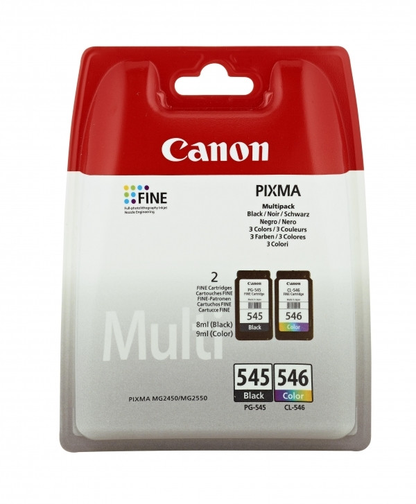 Canon PG-545 / CL-546 ink cartridge 2-pack (original Canon) 8287B005 8287B006 018976 - 1