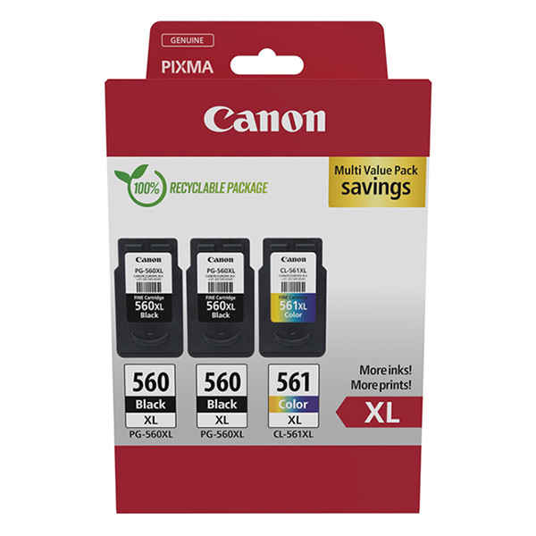 Canon PG-560XLx2 / CL-561XL ink cartridge 3-pack (original Canon) 132258 - 1