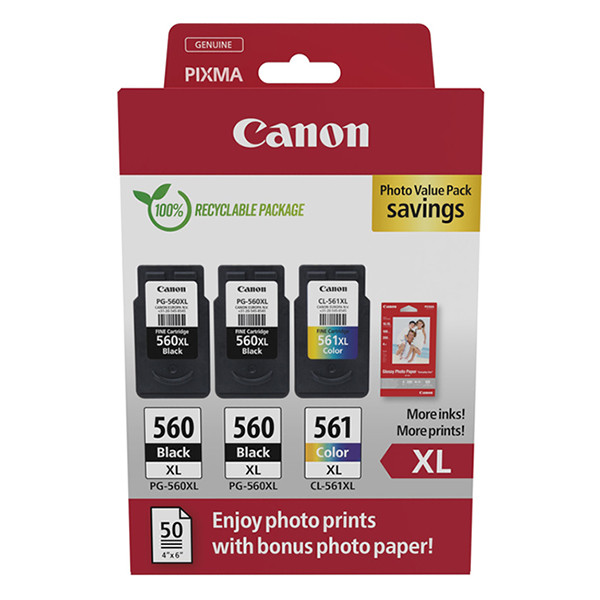 Canon PG-560XLx2 / CL-561XL photo value pack (original Canon) 132260 - 1