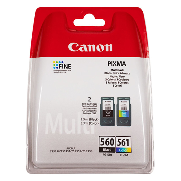 Canon PG-560 / CL-561 ink cartridge 2-pack (original Canon) 3713C005 3713C006 010196 - 1