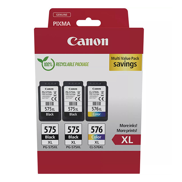 Canon PG-575XLx2 / CL-576XL ink cartridge 3-pack (original Canon) 132278 - 1