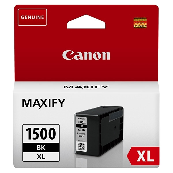 Canon PGI-1500BK XL high capacity black ink cartridge (original Canon) 9182B001 018522 - 1