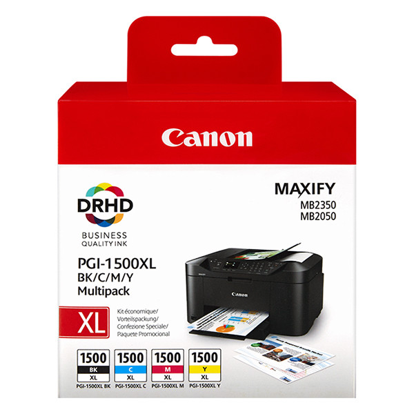 Canon PGI-1500XL BK/C/M/Y ink cartridge 4-pack (original Canon) 9182B004 9182B010 018570 - 1