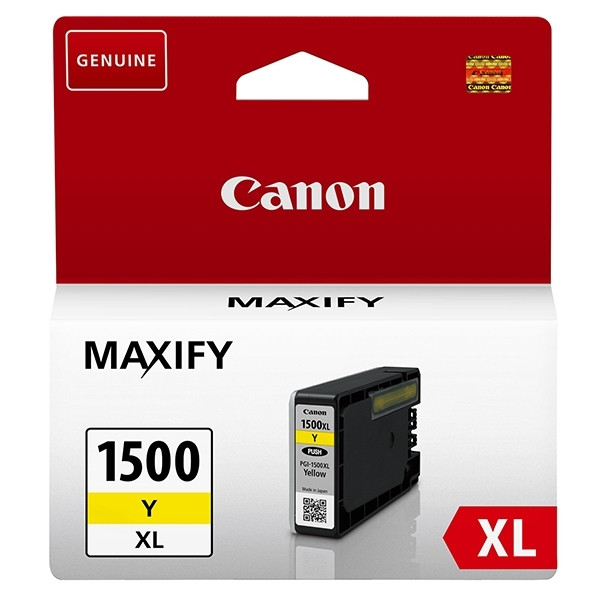 Canon PGI-1500Y XL high capacity yellow ink cartridge (original Canon) 9195B001 018528 - 1