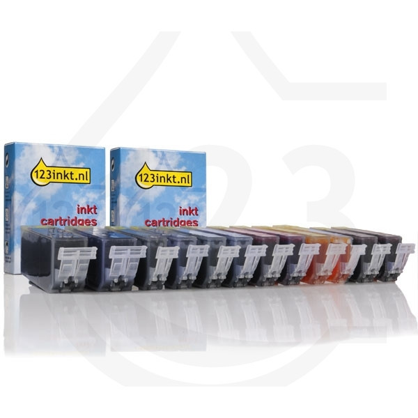 Canon PGI-525PGBK / CLI-526BK/C/M/Y/GY ink cartridge 6-pack without chip (123ink version)  120849 - 1