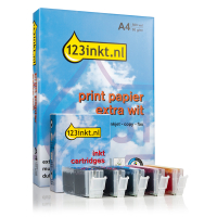 Canon PGI-580PGBK + CLI-581BK/C/M/Y ink cartridge 5-pack (123ink version) + pack of 123ink paper 130732