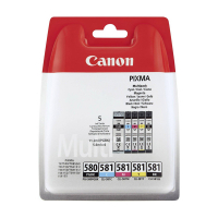 Canon PGI-580PGBK / CLI-581BK/C/M/Y ink cartridge 5-pack (original Canon) 2078C005 2078C006 2078C007 2078C008 018582