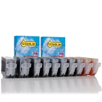 Canon PGI-5BK / CLI-8BK/C/M/Y ink tank 10-pack (123ink version) 0620B001C 0621B001C 0622B001C 0623B001C 0628B001C 127108