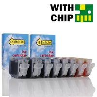 Canon PGI-5BK / CLI-8C/M/Y ink cartridge 8-pack (123ink version) 0621B001C 0622B001C 0623B001C 0628B001C 127110