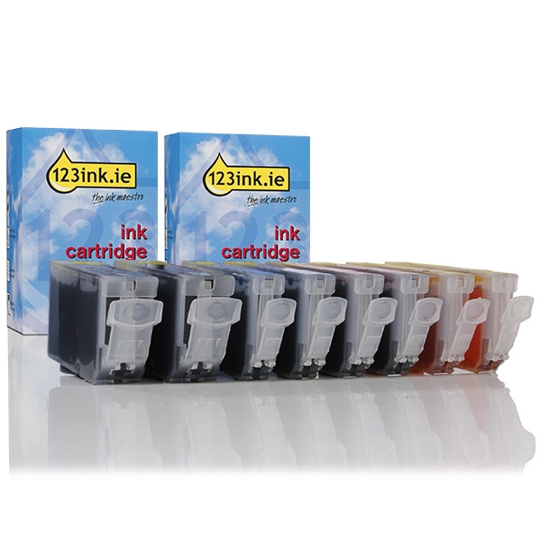 Canon PGI-5BK / CLI-8C/M/Y ink tank 8-pack (123ink version) 0621B001C 0622B001C 0623B001C 0628B001C 127104 - 1