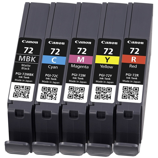 Canon PGI-72 MBK/C/M/Y/R ink cartridge 5-pack (original Canon) 6402B009 018846 - 1