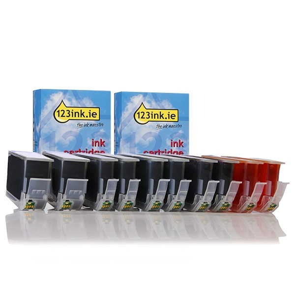 Canon PGI-7BK / PGI-9PBK/C/M/Y ink cartridge 10-pack (123ink version) 1034B001C 1035B001C 1036B001C 1037B001C 2444B001C 127118 - 1