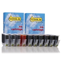 Canon PGI-9PBK/MBK/C/M/Y/PC/PM/R/G/GY ink cartridge 10-pack (123ink version) 1033B001C 1034B001C 1035B001C 1036B001C 1037B001C 127120