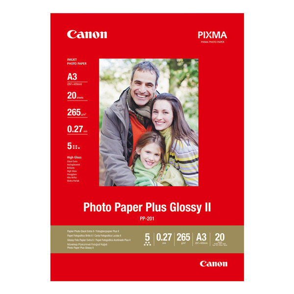 Canon PP-201 265g A3 Plus Glossy II (20 sheets) 2311B020 150366 - 1