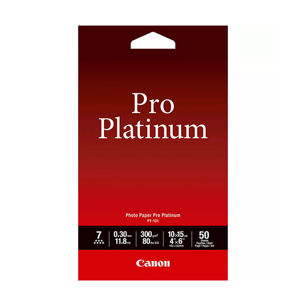 Canon PT-101 Pro Platinum photo paper, 10cm x 15cm, 300g (50 sheets) 2768B014 154064 - 1