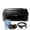 Canon Printer bundle: Canon Pixma TS3150 Inkjet Printer & PG-545/46XL ink 2-pack & USB cable  819233