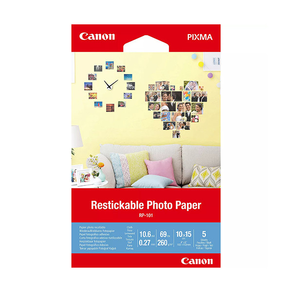 Canon RP-101 removable photo stickers, 260g, 10cm x 15cm (5 sheets) 3635C002 154054 - 1