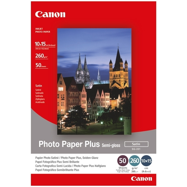 Canon SG-201 Photo Paper Plus Semi-Gloss 260g 10cm x 15cm (50 sheets) 1686B015 154006 - 1