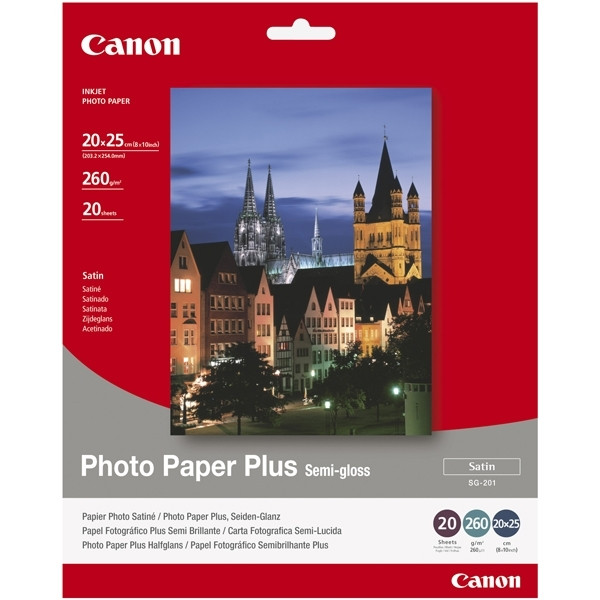 Canon SG-201 Photo Paper Plus Semi-Gloss 260g 20cm x 25cm (20 sheets) 1686B018 154008 - 1