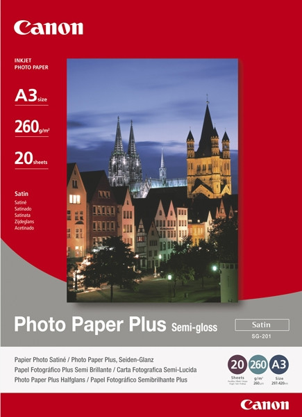 Canon SG-201 Photo Paper Plus Semi-Gloss 260g A3 (20 sheets) 1686B026 150364 - 1