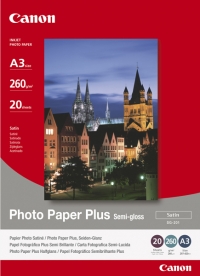 Canon SG-201 Photo Paper Plus Semi-Gloss 260g A3 (20 sheets) 1686B026 150364