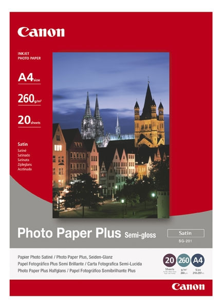 Canon SG-201 Photo Paper Plus Semi-gloss 260g A4 (20 sheets) 1686B021 064590 - 1