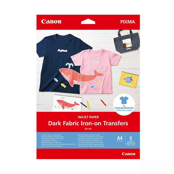 T-shirt transfer foils | dark fabrics | Canon DF-101 | 5 sheets 154052 - 1