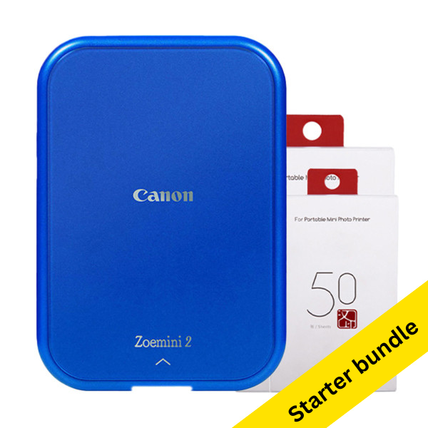 Canon Zoemini 2 navy blue mobile photo printer starter bundle 819358 - 1