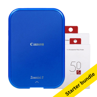 Canon Zoemini 2 navy blue mobile photo printer starter bundle 819358