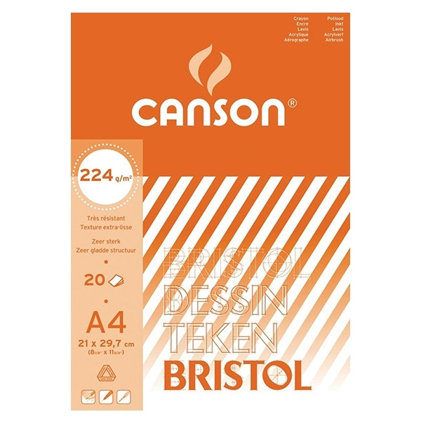 Canson Bristol A4 sketchbook, 224 grams (20 sheets) 200457110 224517 - 1
