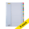 Cardboard tabs 1-20 (20 coloured tabs) | A4, 23-hole | 123ink | 5-pack 301713 - 1