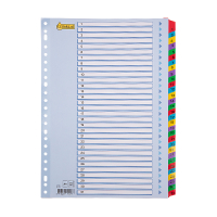 Cardboard tabs 1-31 (31 coloured tabs) | A4, 23-hole | 123ink 301623