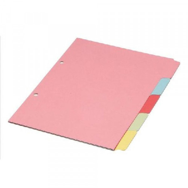 Cardboard tabs (5 coloured tabs) | A4, 2-hole | Whitebox 405367 - 1