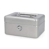 Cash box (steel, 15.2 x 12.5 x 8.1cm) | 123ink | silver 302947