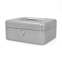 Cash box (steel, 20 x 17 x 9cm) | 123ink | silver 302945