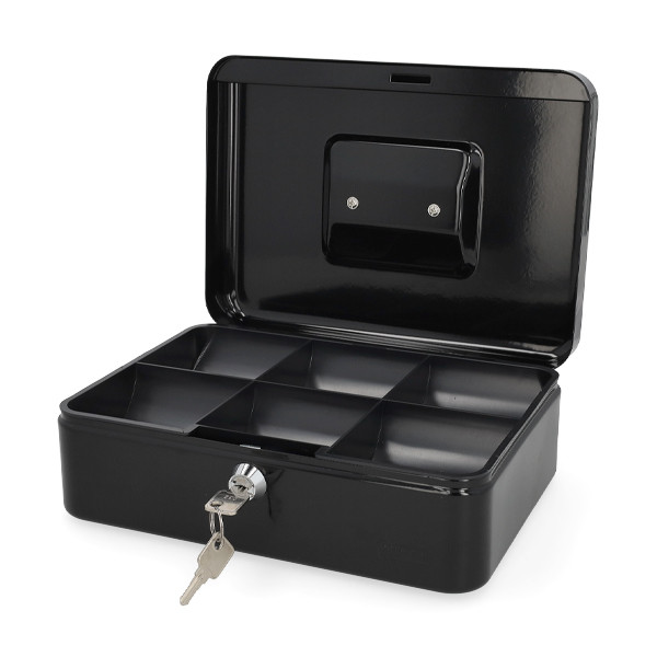 Cash box (steel, 25 x 19.1 x 9cm) | 123ink | black 302942 - 2