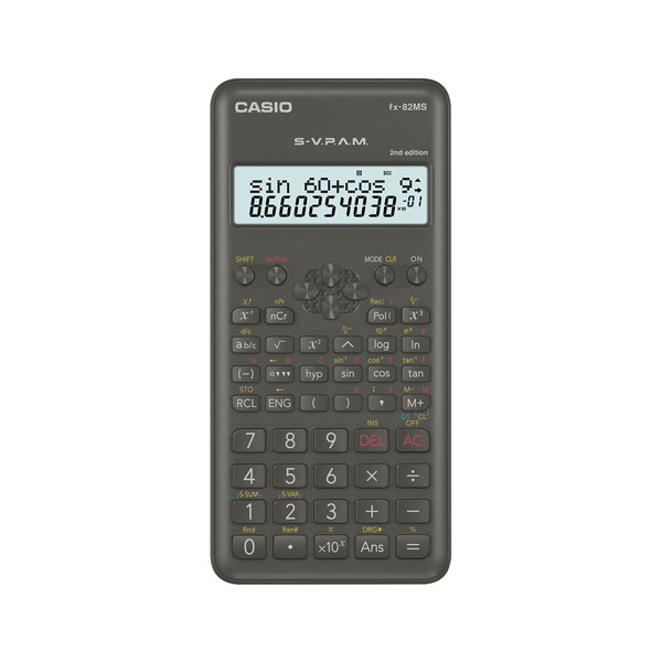Casio FX-82MS 2nd Edition scientific calculator FX-82MS2 FX-82MS2-W 056299 - 1