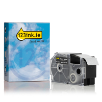 Casio XR-24ABK white on black tape, 24mm (123ink version) 056394