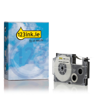 Casio XR-6WE black on white tape, 6mm (123ink version) KR6WE1C 056316