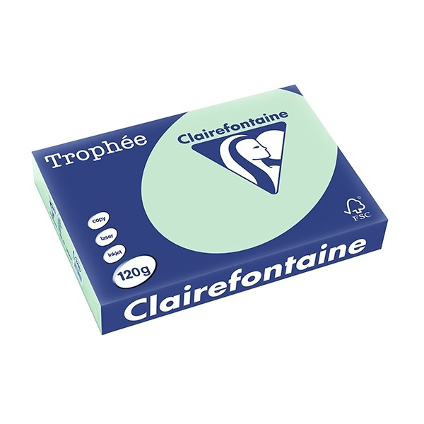 A4 120g paper (green) | Clairefontaine | 250 sheets 250078 - 1