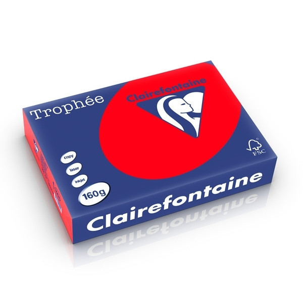 A4 160g paper (coral red) | Clairefontaine | 250 sheets 250256 - 1