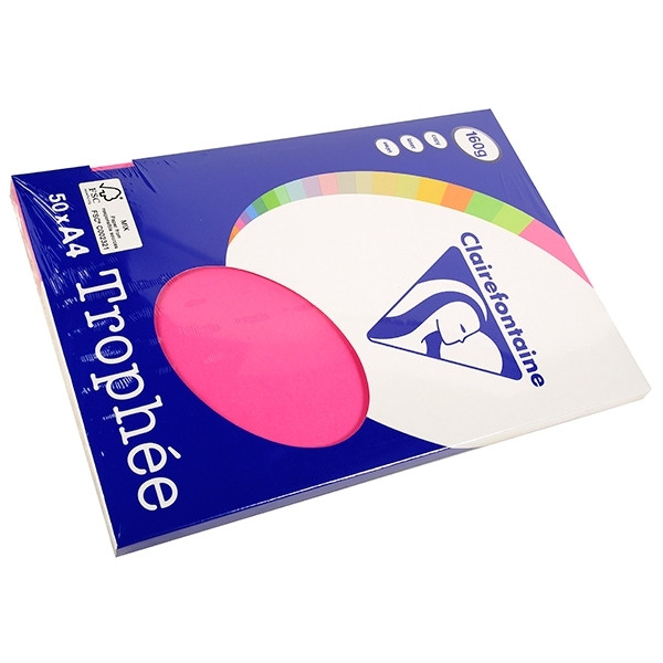 A4 160g paper (fuchsia) | Clairefontaine | 50 sheets 250026 - 1