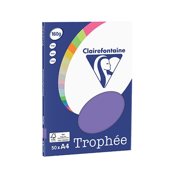 A4 160g paper (violet) | Clairefontaine | 50 sheets 250068 - 1
