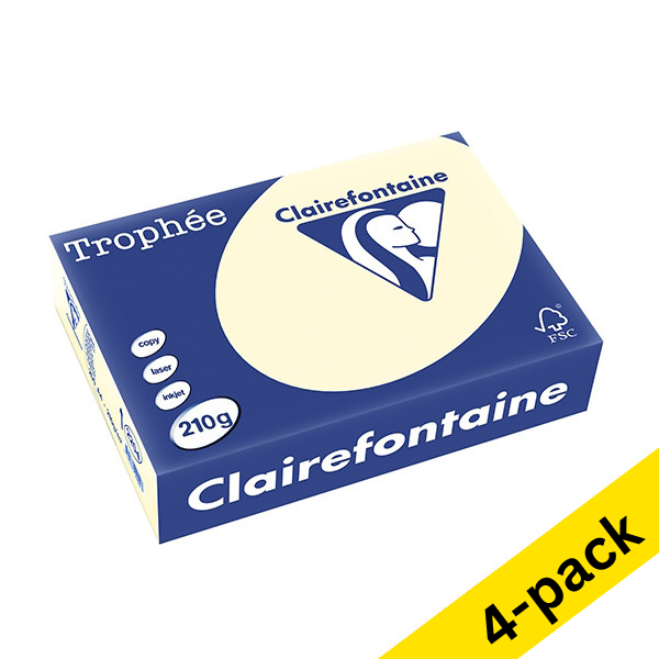 A4 210g paper (cream) | Clairefontaine | 250 sheets x4 250417 - 1
